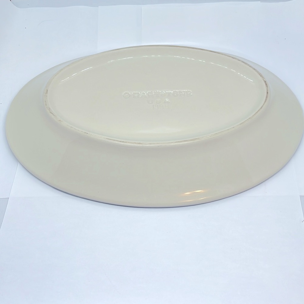 1994 Hartstone Pottery Serving Platter, Hard to Find Woodland Pattern - Picture 4 of 6